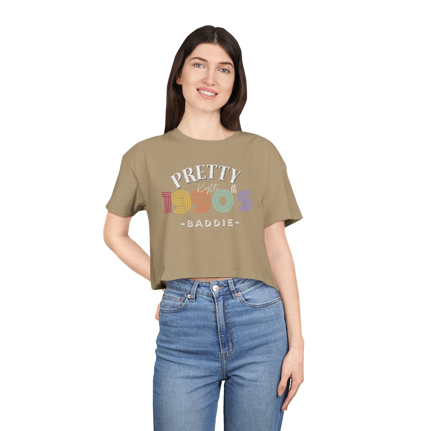 90's Vibe Women's Crop Tee, Retro Fashion Tee, 90's Style Shirt, Women's Graphic Top, Trendy Crop Top, Casual Summer Shirt