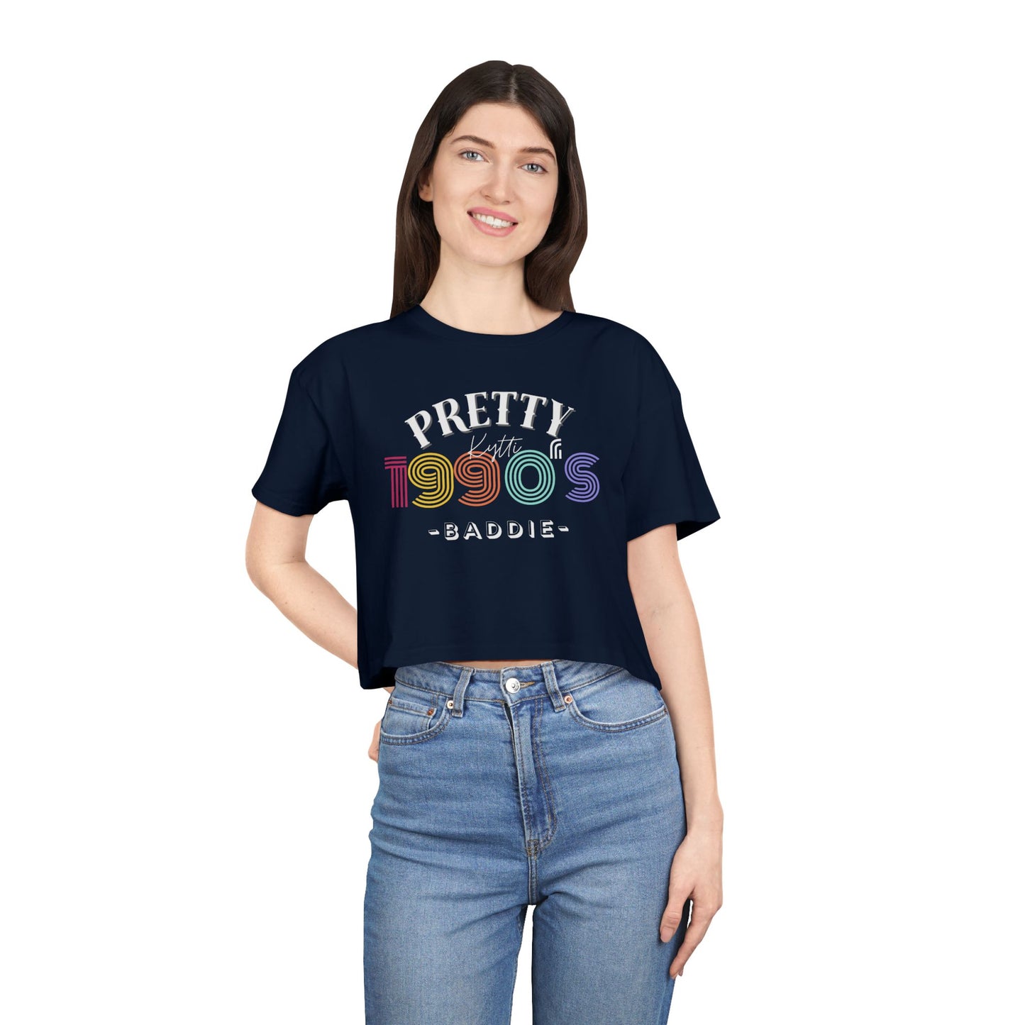90's Vibe Women's Crop Tee, Retro Fashion Tee, 90's Style Shirt, Women's Graphic Top, Trendy Crop Top, Casual Summer Shirt