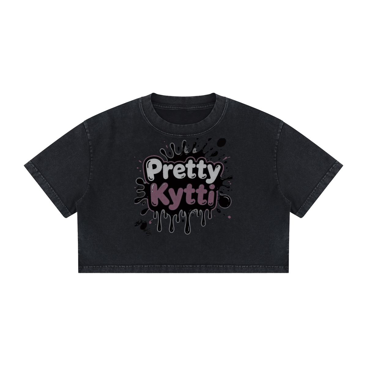 Women's Mineral Wash Cotton Crop T-Shirt