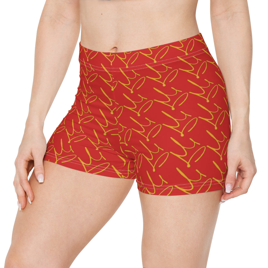 Classic Crown Mark Women's Shorts, Comfortable Lounge Wear, Casual Summer Shorts, Stylish Athletic Bottoms, Trendy Loungewear