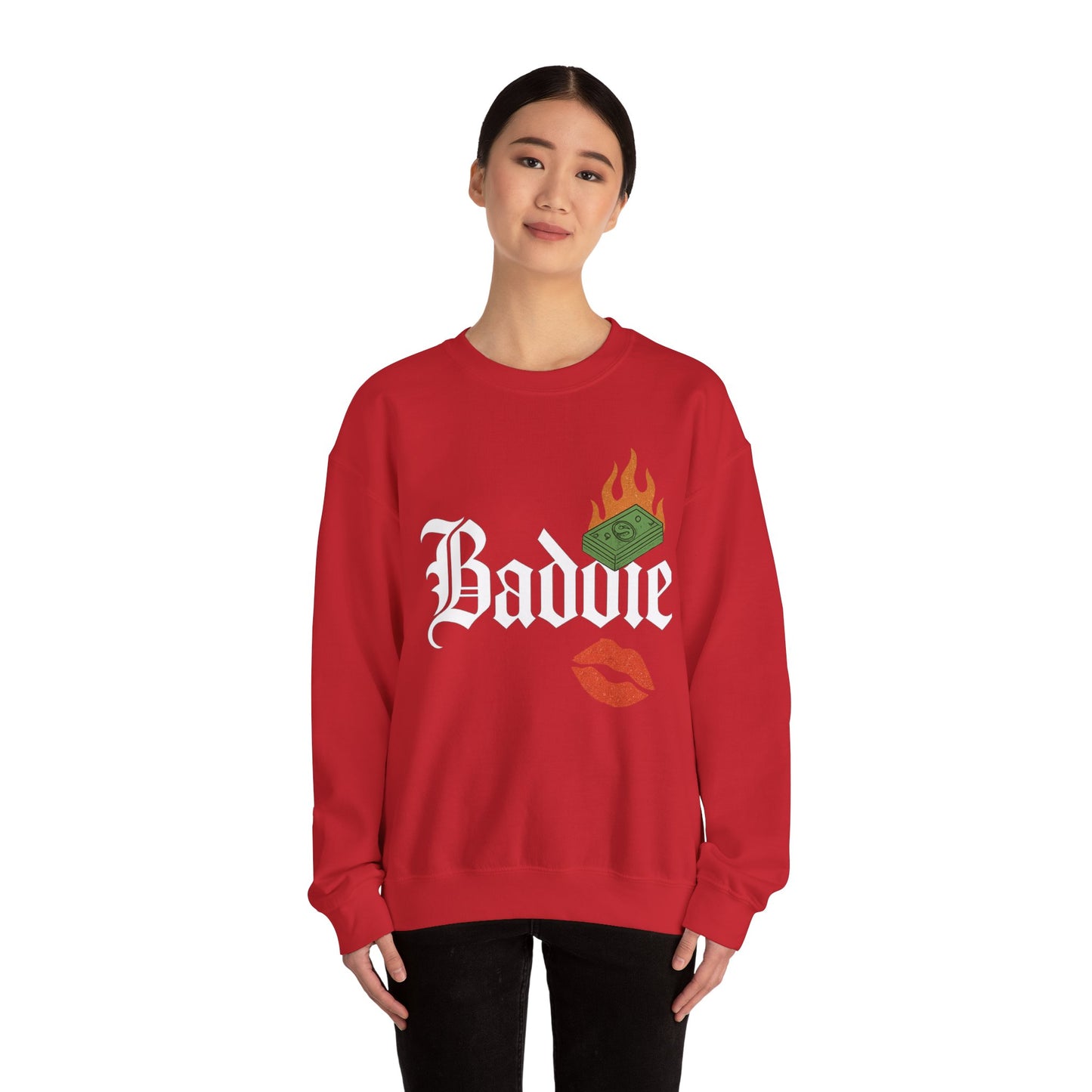Baddie Crewneck Sweatshirt - Trendy Unisex Sweatshirt for Fashion Lovers, Casual Wear, Gifts, Street Style, Cozy Comfort