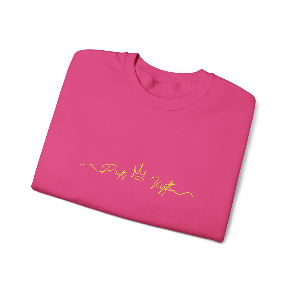 Pretty Kytti  Classic Crewneck Sweatshirt with Gold Design | Cozy Layer for Every Season, Perfect Gift for Friends, Family & Celebrations