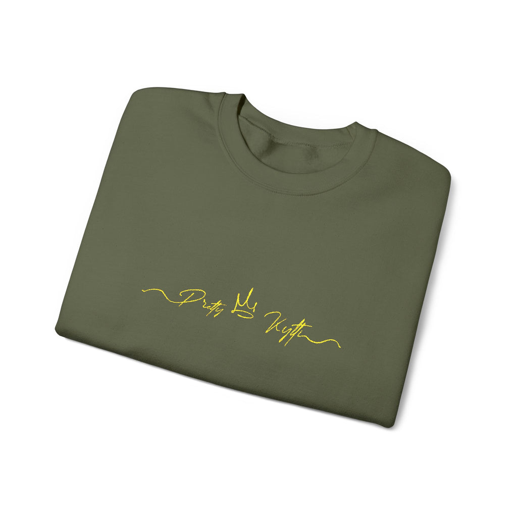 Pretty Kytti  Classic Crewneck Sweatshirt with Gold Design | Cozy Layer for Every Season, Perfect Gift for Friends, Family & Celebrations