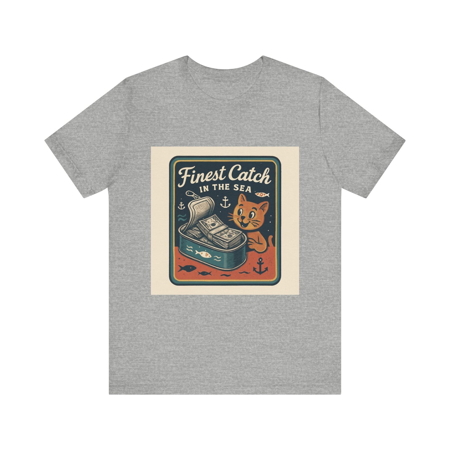 Cat Money Food Fishing Tee