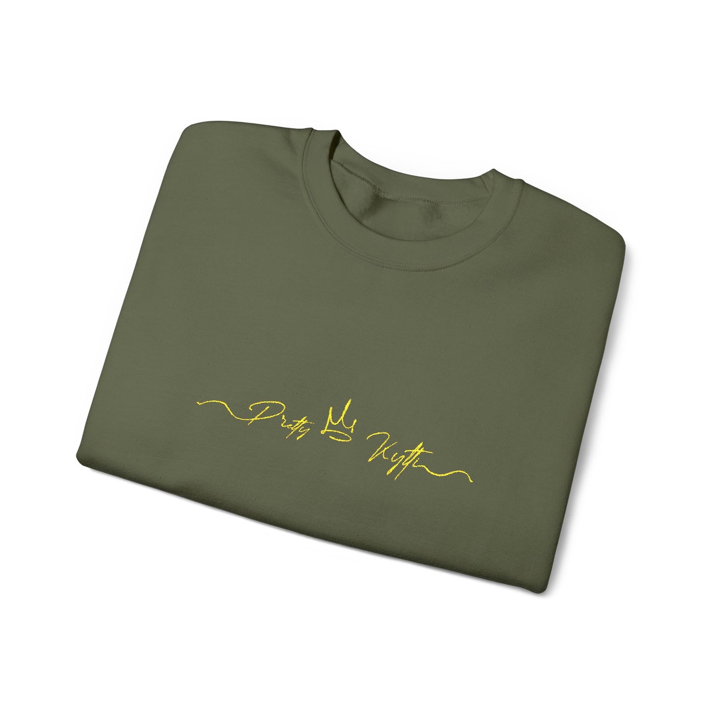 Sleek Black Unisex Crewneck Sweatshirt with Gold Design | Cozy Layer for Every Season, Perfect Gift for Friends, Family & Celebrations