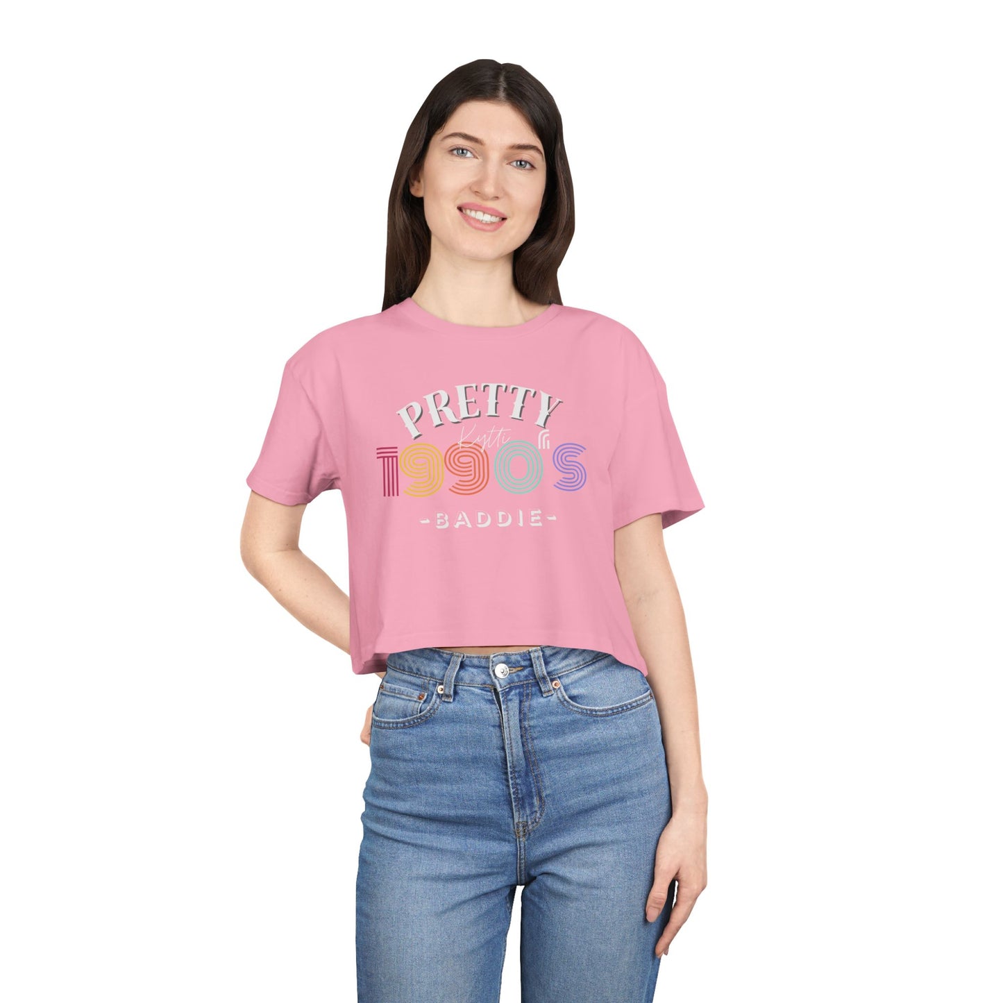 90's Vibe Women's Crop Tee, Retro Fashion Tee, 90's Style Shirt, Women's Graphic Top, Trendy Crop Top, Casual Summer Shirt