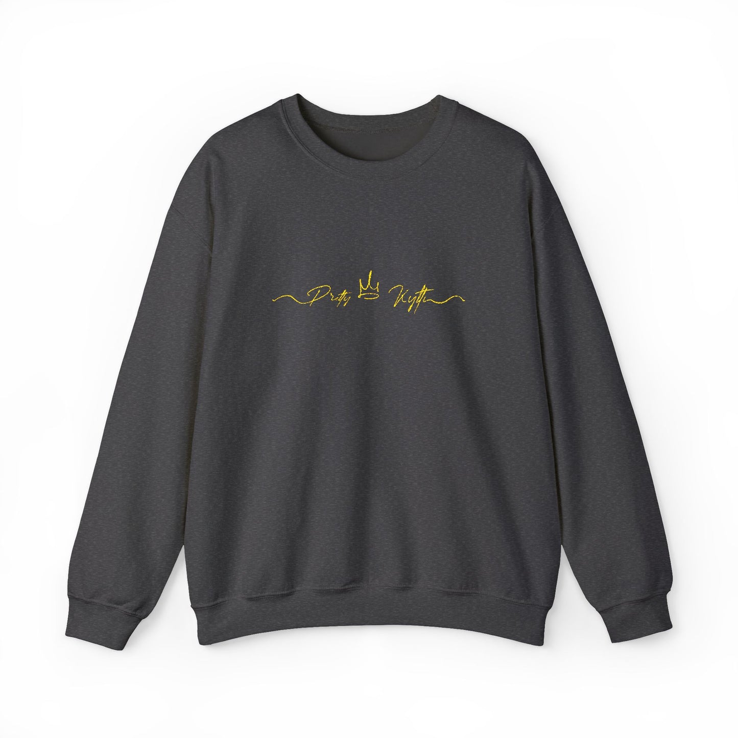 Sleek Black Unisex Crewneck Sweatshirt with Gold Design | Cozy Layer for Every Season, Perfect Gift for Friends, Family & Celebrations