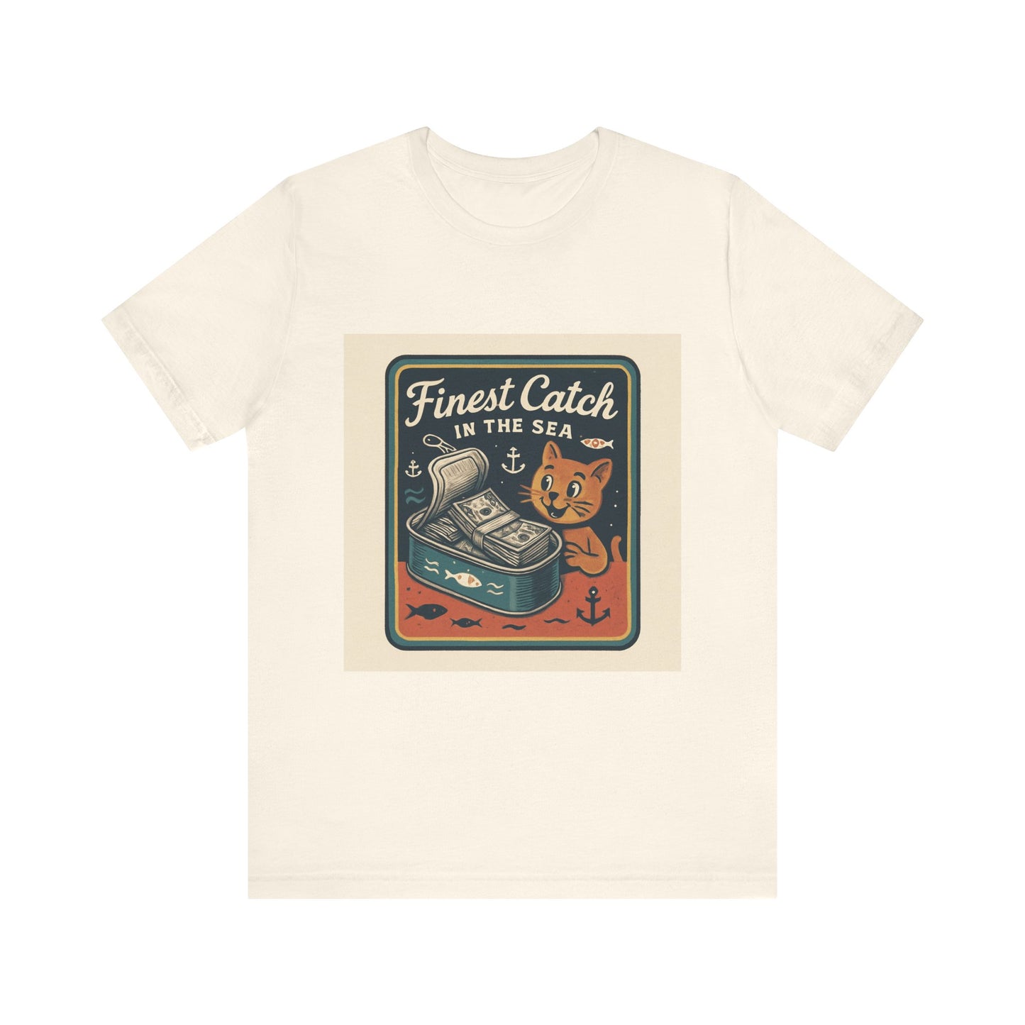 Cat Money Food Fishing Tee