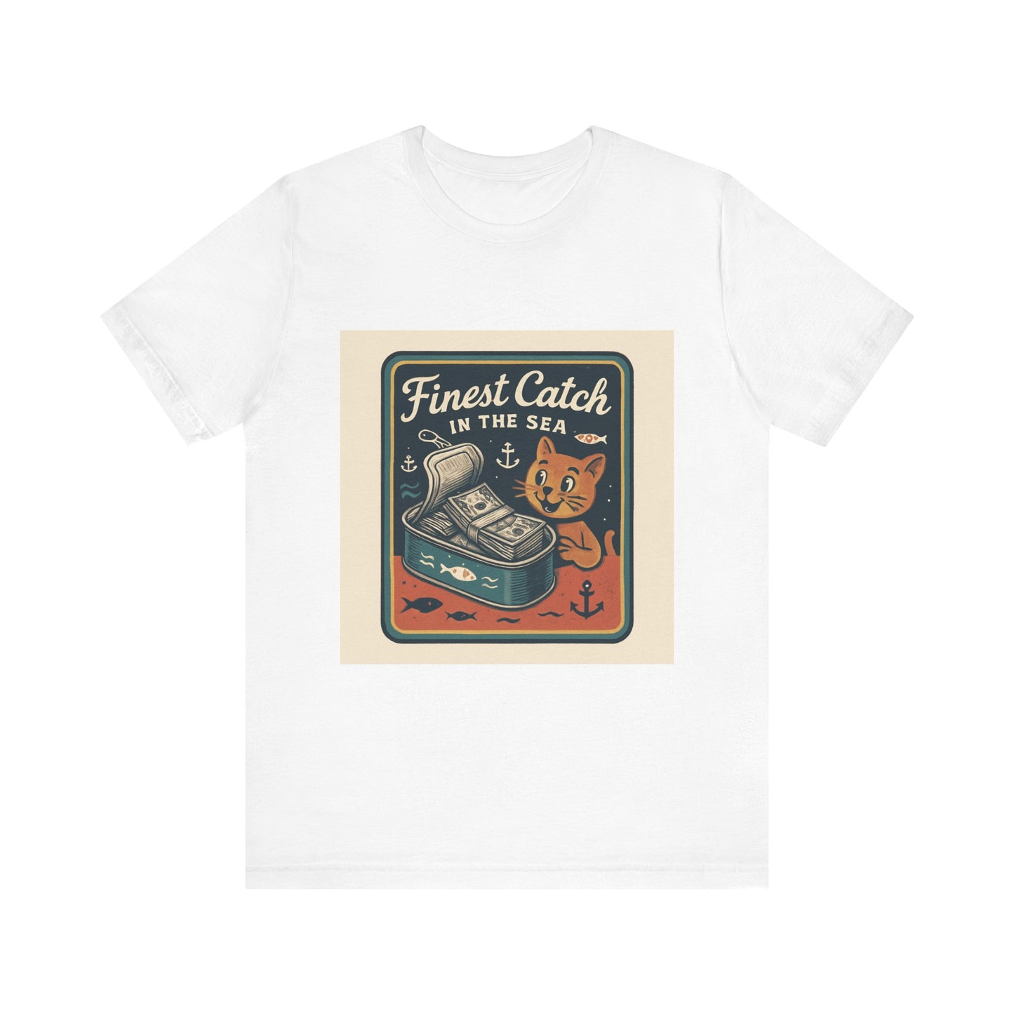 Cat Money Food Fishing Tee