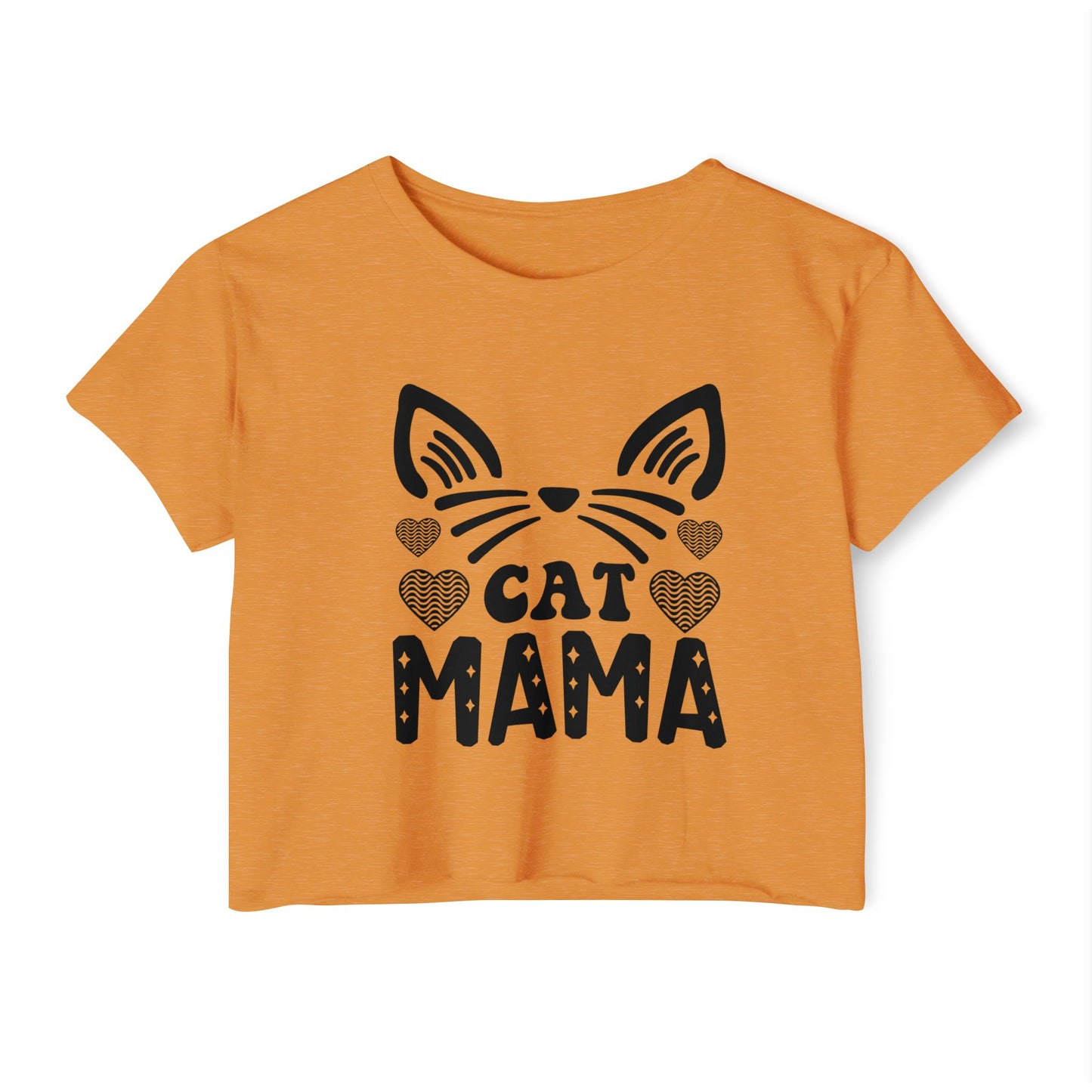 Trendy Cat Mama Crop Top | Perfect for Festivals, Summer Gatherings, Birthdays, Gift for Pet Lovers, Casual Wear, Cat Enthusiasts