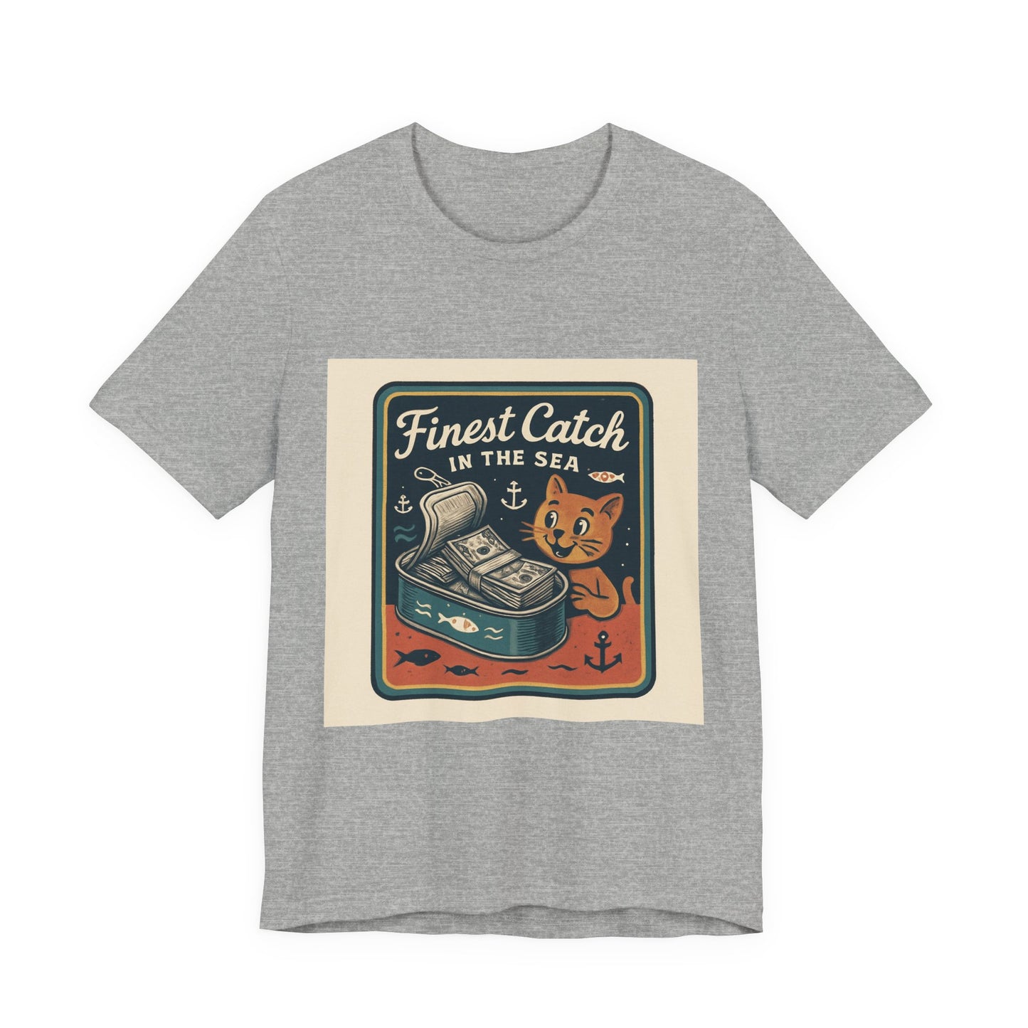 Cat Money Food Fishing Tee