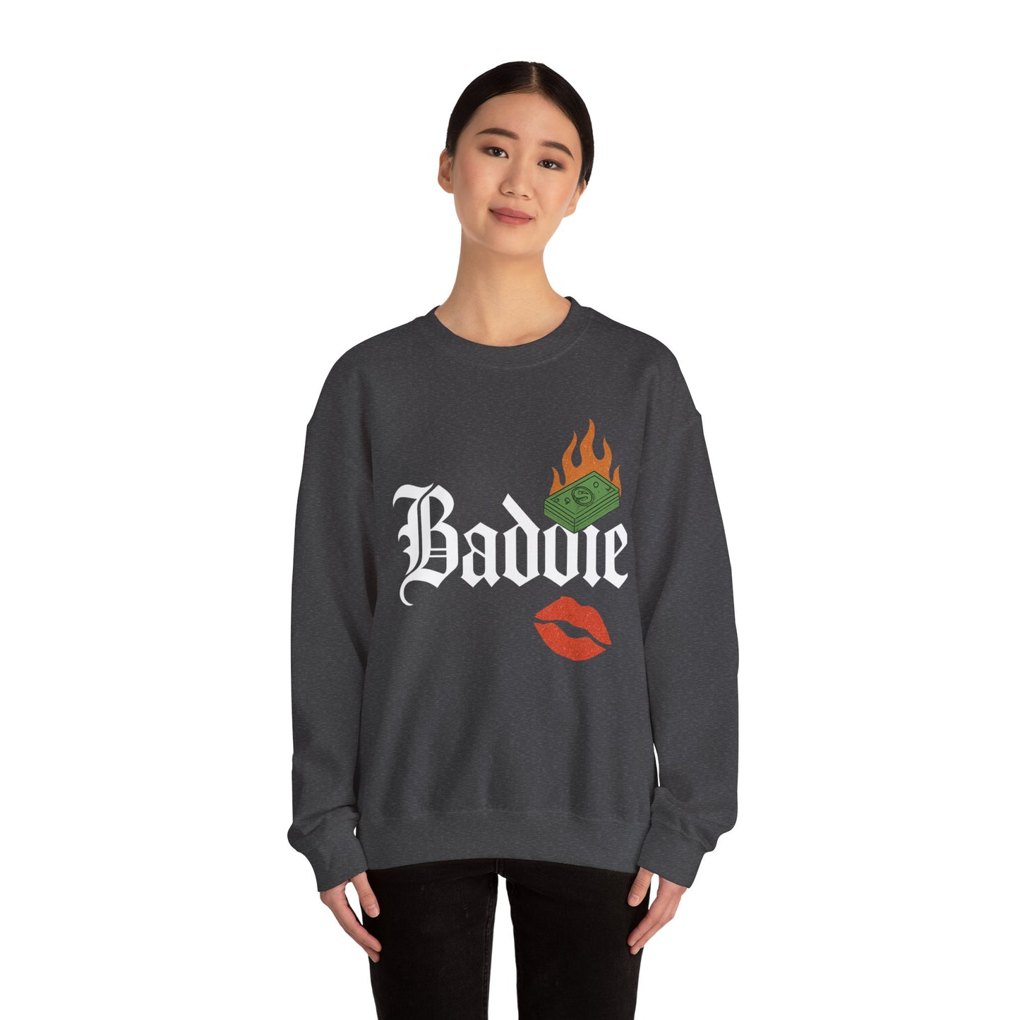 Baddie Crewneck Sweatshirt - Trendy Unisex Sweatshirt for Fashion Lovers, Casual Wear, Gifts, Street Style, Cozy Comfort