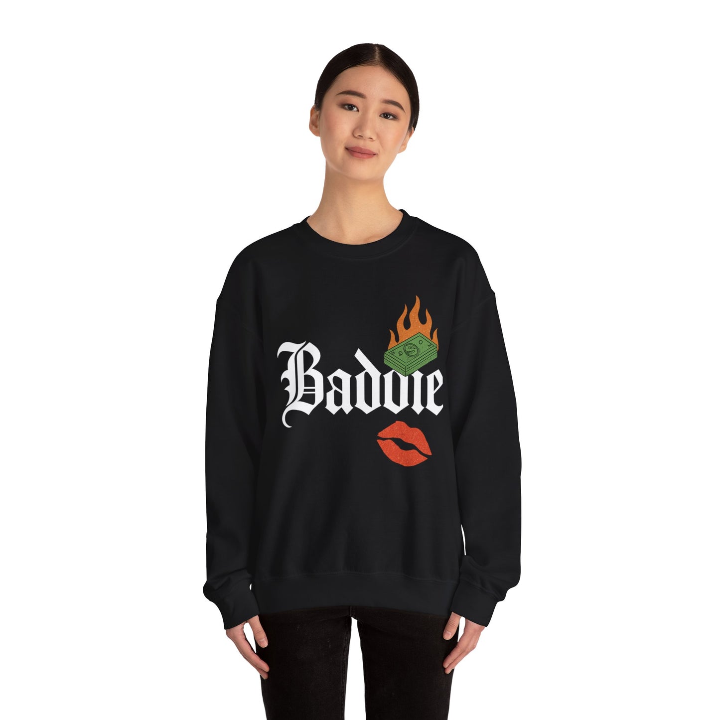 Baddie Crewneck Sweatshirt - Trendy Unisex Sweatshirt for Fashion Lovers, Casual Wear, Gifts, Street Style, Cozy Comfort