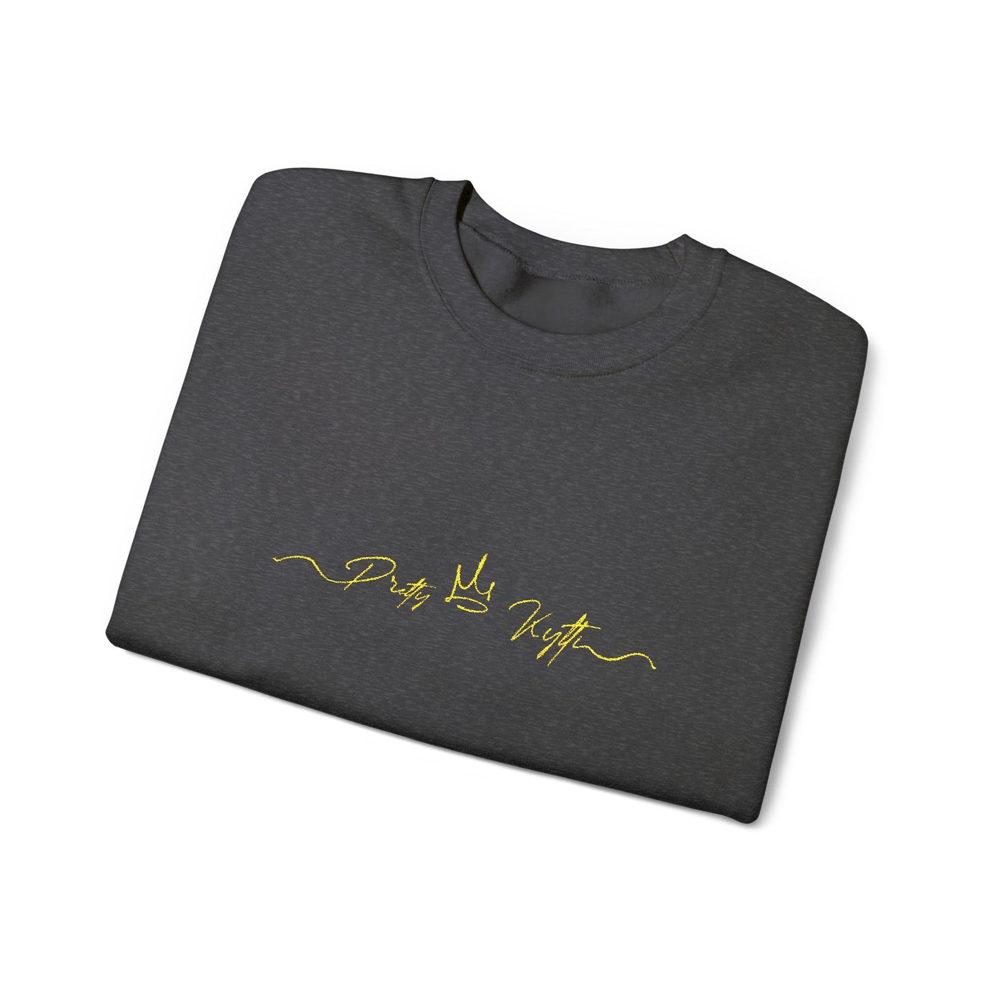 Sleek Black Unisex Crewneck Sweatshirt with Gold Design | Cozy Layer for Every Season, Perfect Gift for Friends, Family & Celebrations