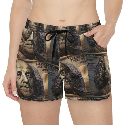 Money Print Women's Shorts