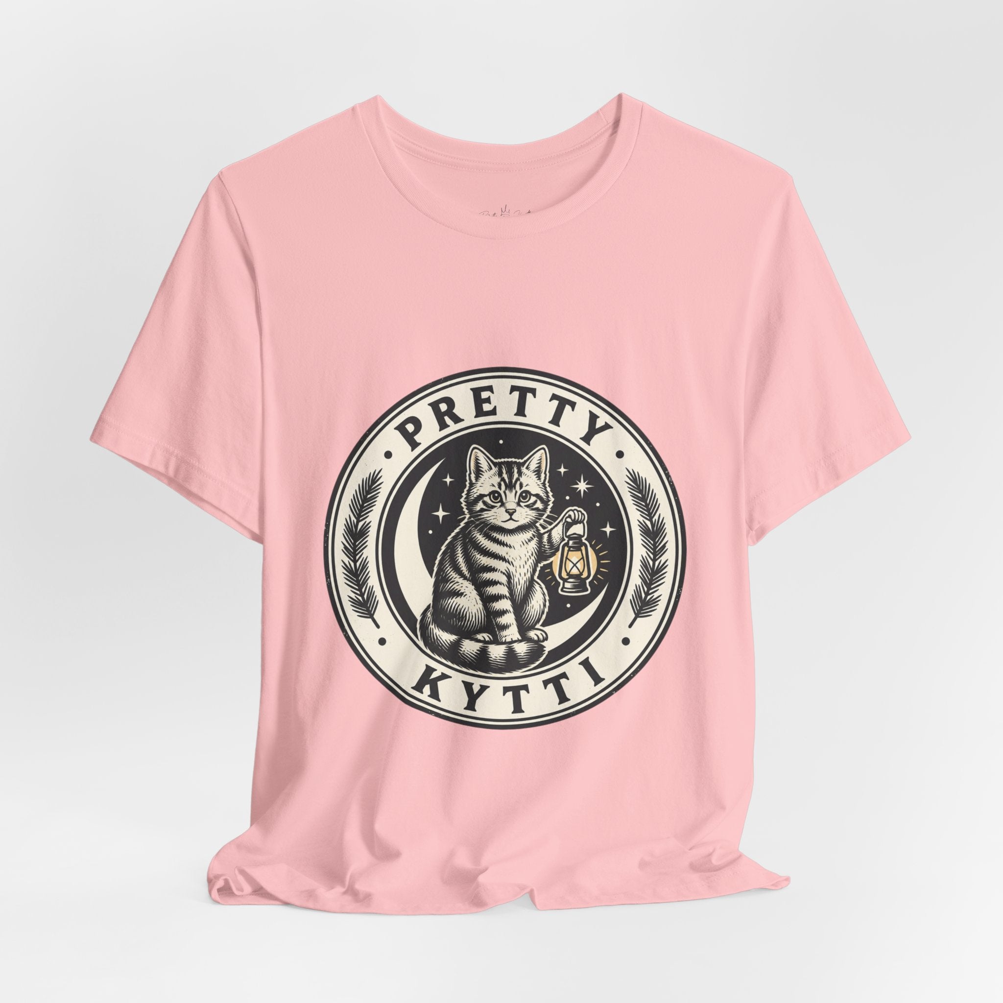 Feral Cat Crest Tee | Celestial Wilderness, Nocturnal Trash-Panda Aesthetic