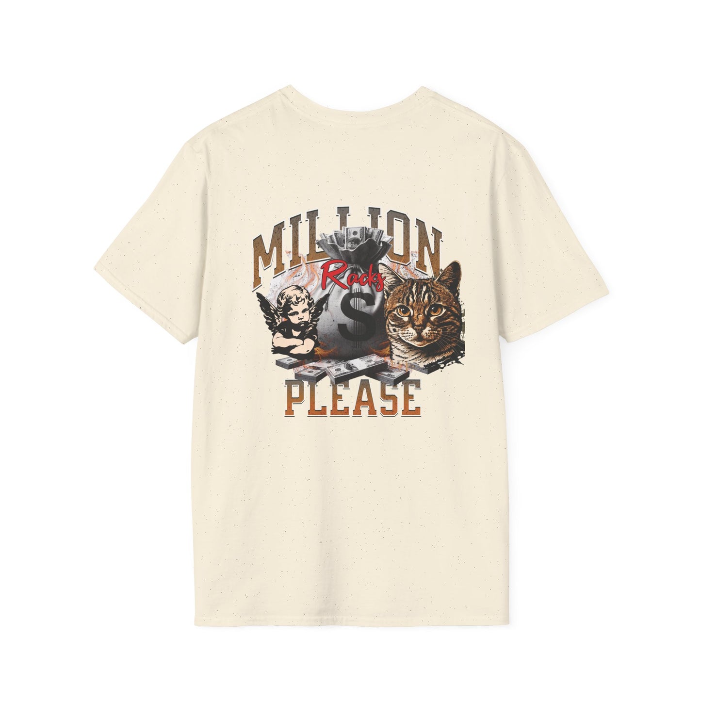 Cool Cat Millionaire Unisex Softstyle T-Shirt | Casual Wear, Gift for Cat Lovers, Birthday Tee, Animal Lover Shirt, Everyday Comfort