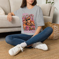 Pretty Kitty Cats Mural T-Shirt — Cute Sunglasses Cat Graphic Tee
