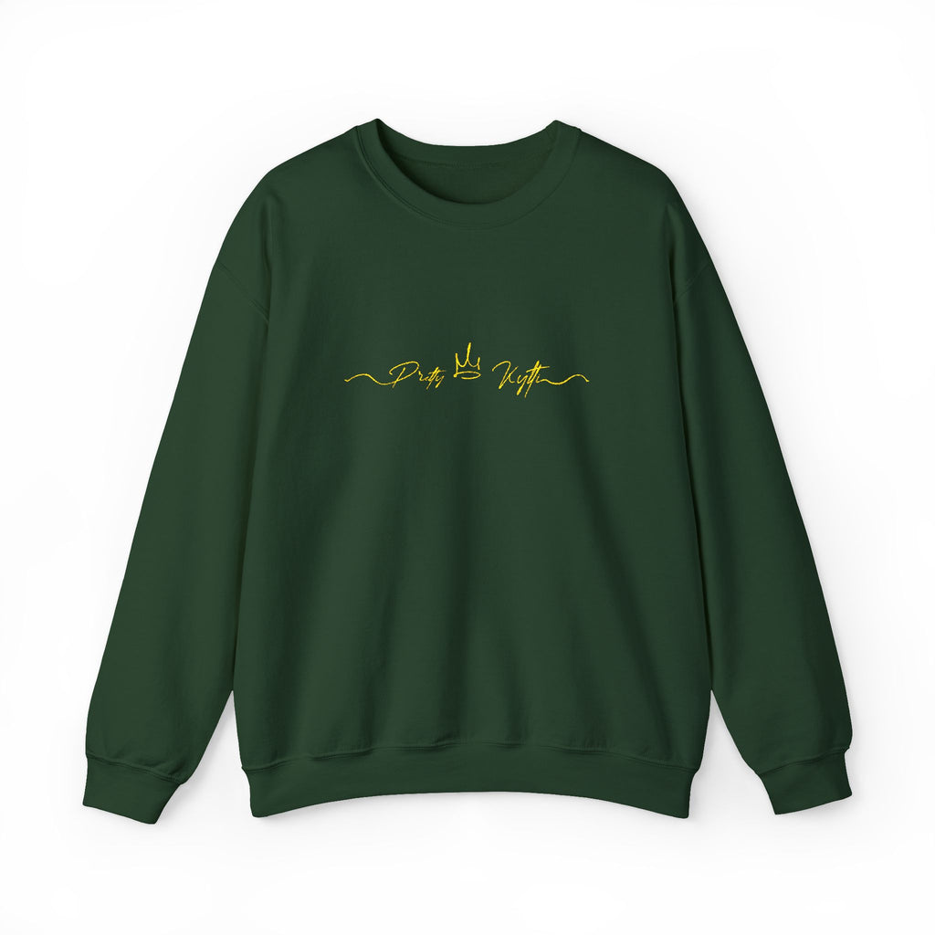Pretty Kytti  Classic Crewneck Sweatshirt with Gold Design | Cozy Layer for Every Season, Perfect Gift for Friends, Family & Celebrations