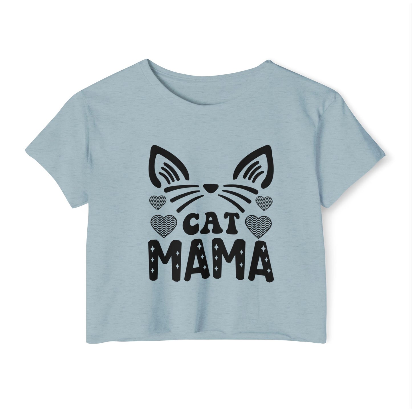 Trendy Cat Mama Crop Top | Perfect for Festivals, Summer Gatherings, Birthdays, Gift for Pet Lovers, Casual Wear, Cat Enthusiasts
