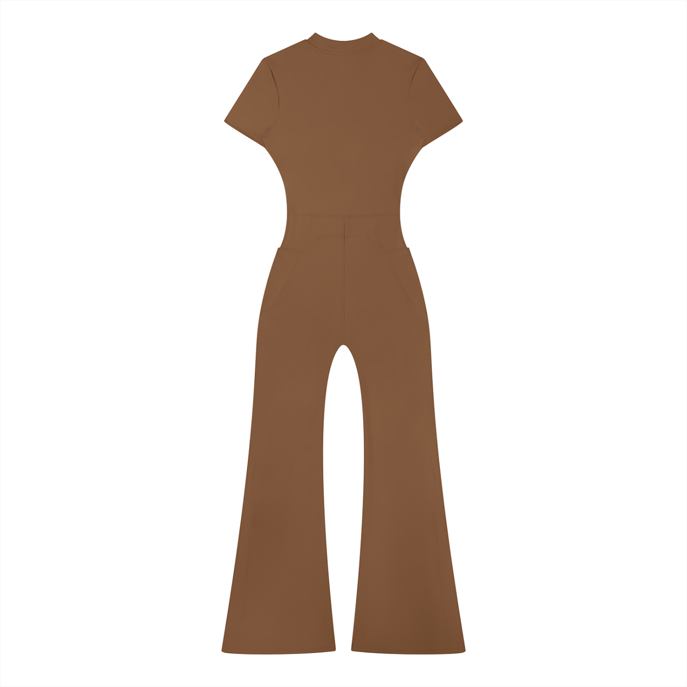 Women’s Tight Flared Leg Quarter-Zip Jumpsuit