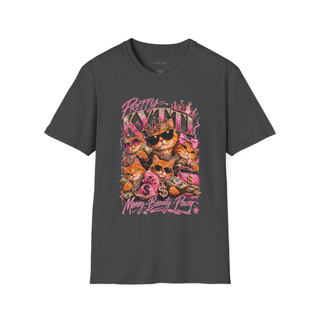 Pretty Kitty Cats Mural T-Shirt — Cute Sunglasses Cat Graphic Tee