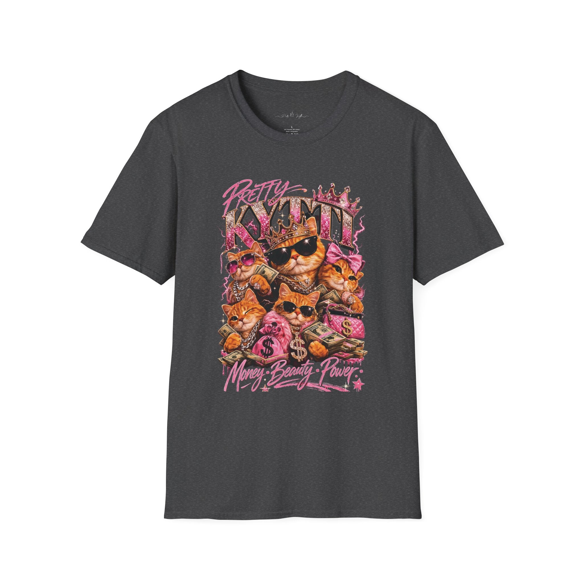 Pretty Kitty Cats Mural T-Shirt — Cute Sunglasses Cat Graphic Tee