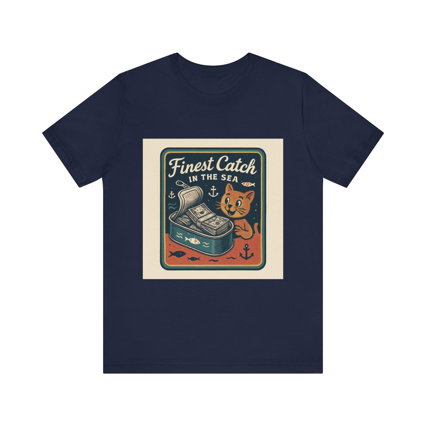 Cat Money Food Fishing Tee