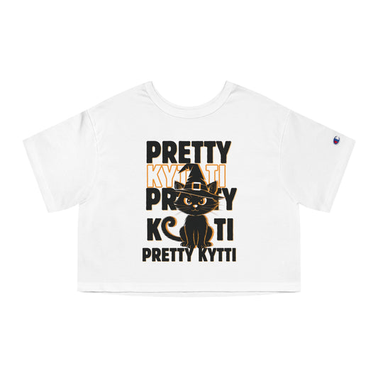 Halloween Cat Cropped T-Shirt, Spooky Outfit, Women's Halloween Apparel, Witchy Vibe Top, Perfect for Fall Celebrations, Gift for [...] LIMITED EDITION CAT CUTE