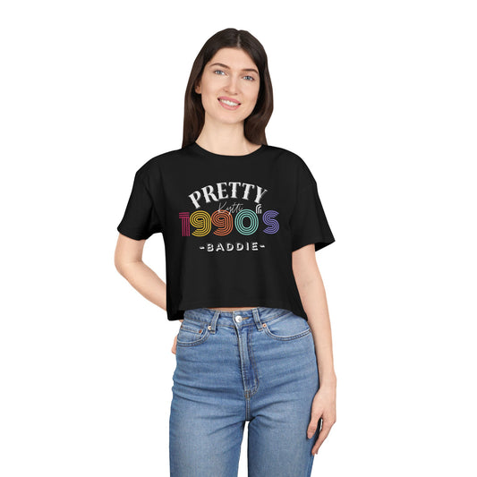 90's Vibe Women's Crop Tee, Retro Fashion Tee, 90's Style Shirt, Women's Graphic Top, Trendy Crop Top, Casual Summer Shirt
