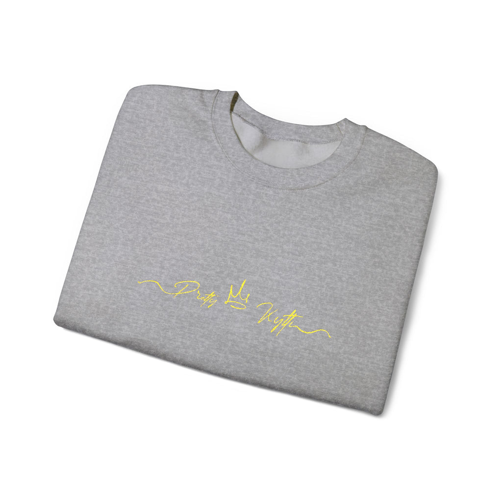 Pretty Kytti  Classic Crewneck Sweatshirt with Gold Design | Cozy Layer for Every Season, Perfect Gift for Friends, Family & Celebrations
