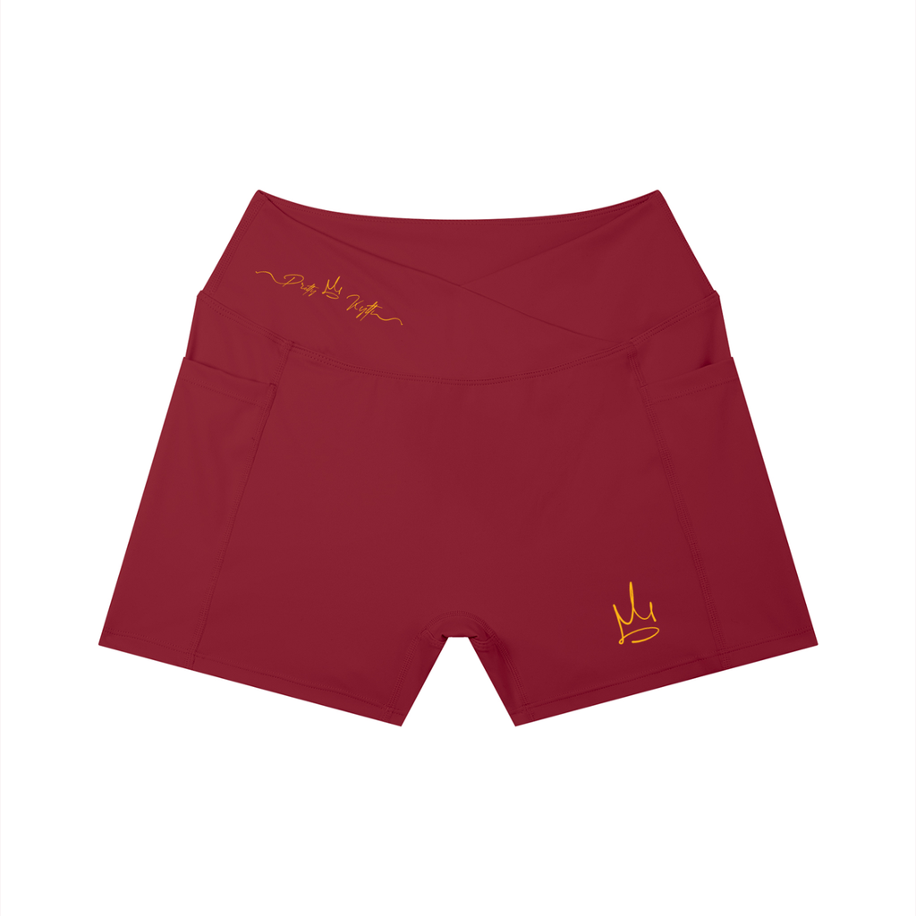 Crown Mark Clasic Women’s High Rise Pocket Yoga Shorts