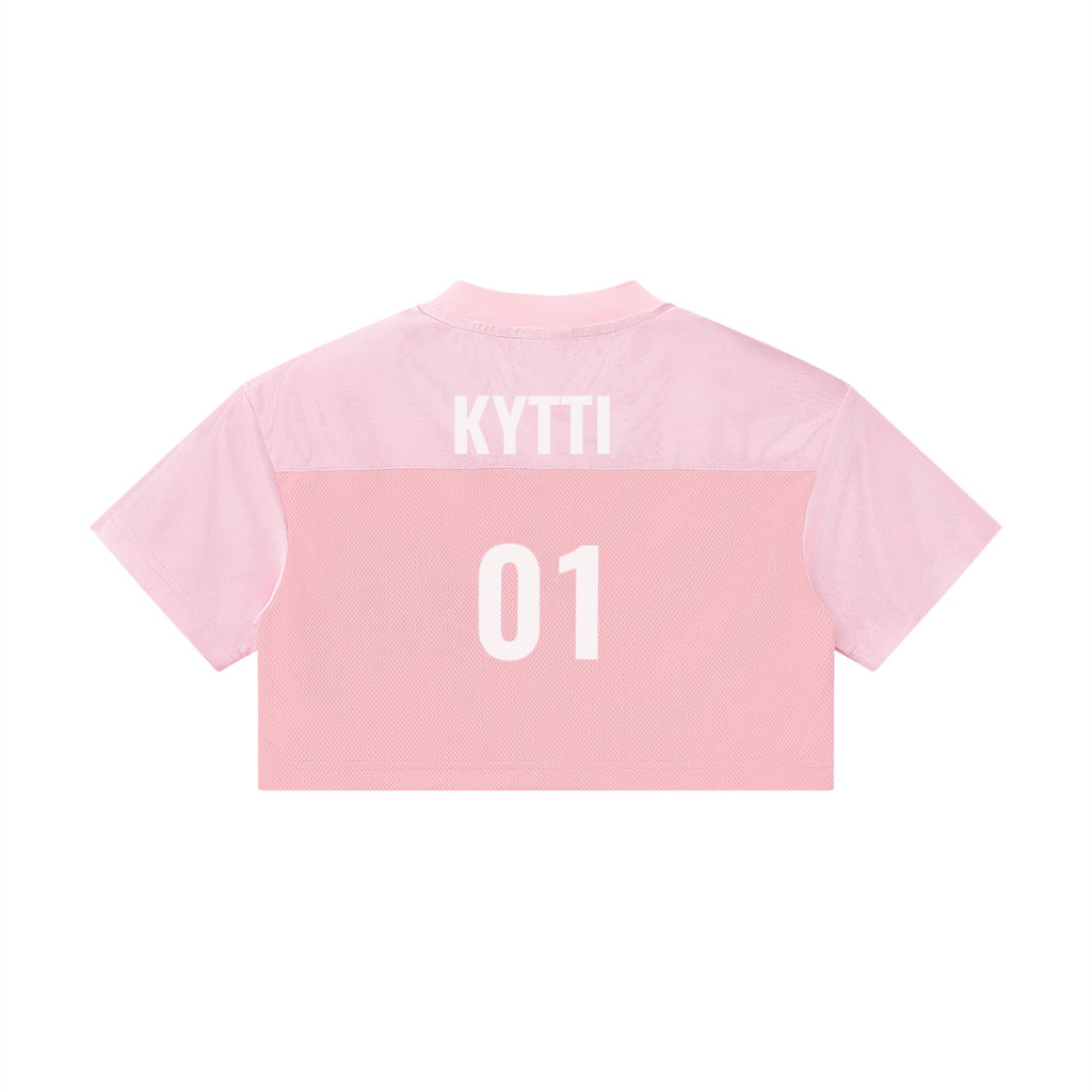 PRETTY KYTTI 01 Cropped Paneled V-Neck Jersey