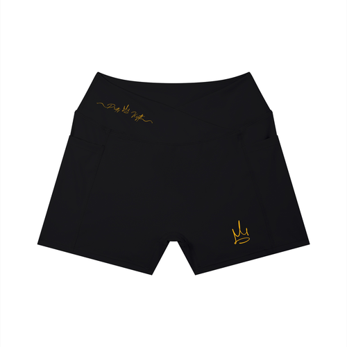 Crown Mark Clasic Women’s High Rise Pocket Yoga Shorts