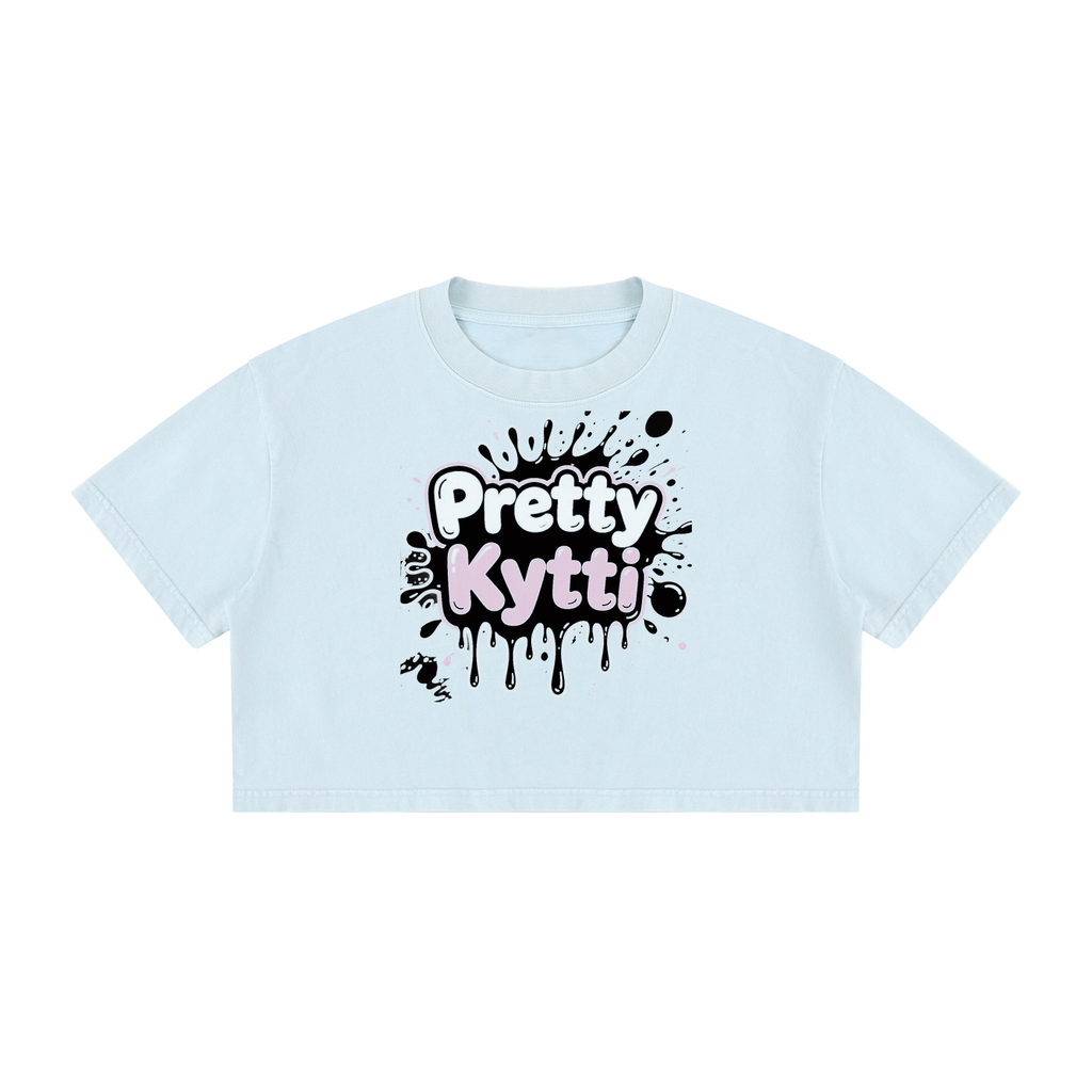 Women's Mineral Wash Cotton Crop T-Shirt