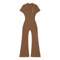Women’s Tight Flared Leg Quarter-Zip Jumpsuit
