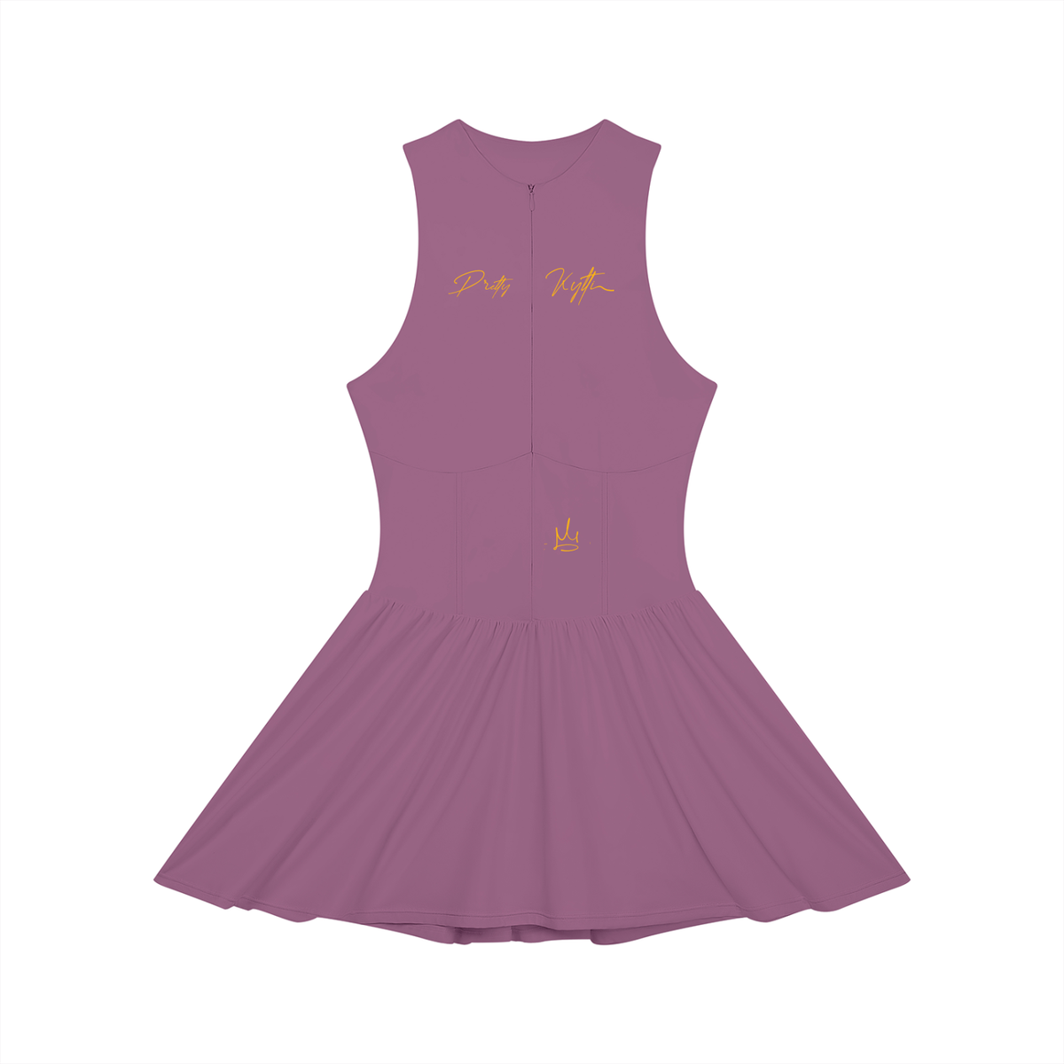 Women’s Ruched Sleeveless Full-Zip Dress
