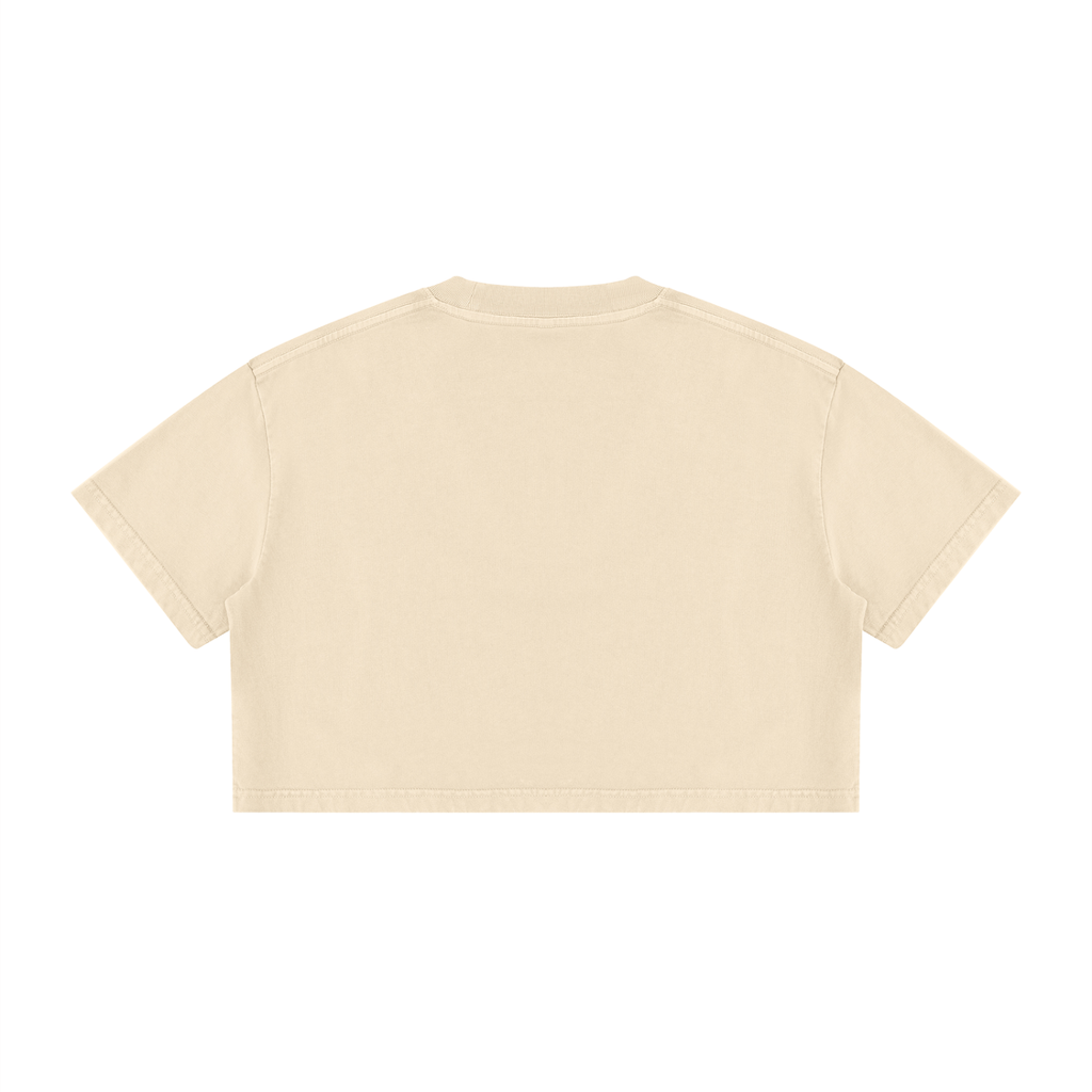 Women's Mineral Wash Cotton Crop T-Shirt